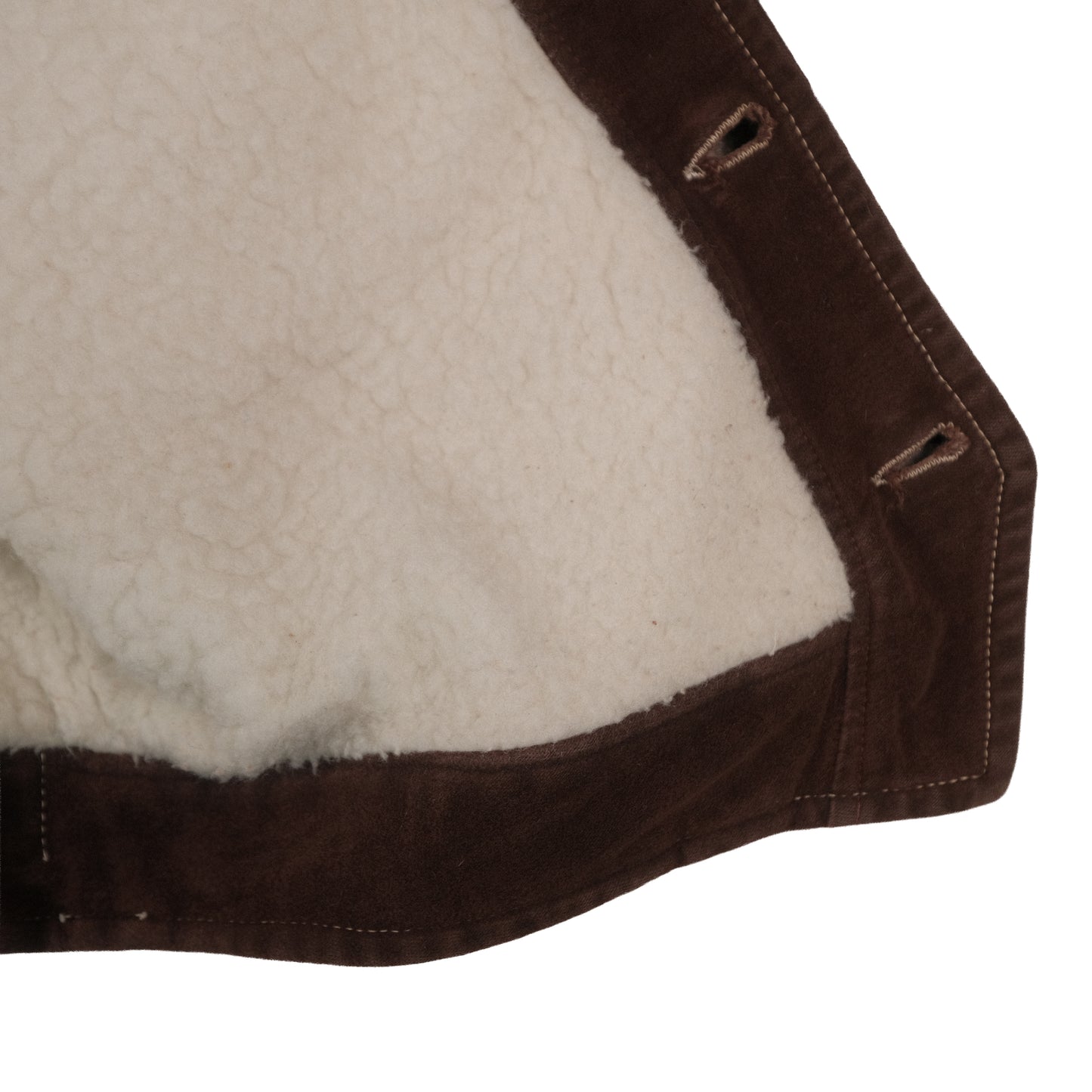 Vintage Lee Rider Sherpa Lined Vest Brown Men’s Large Suede Western Cowboy