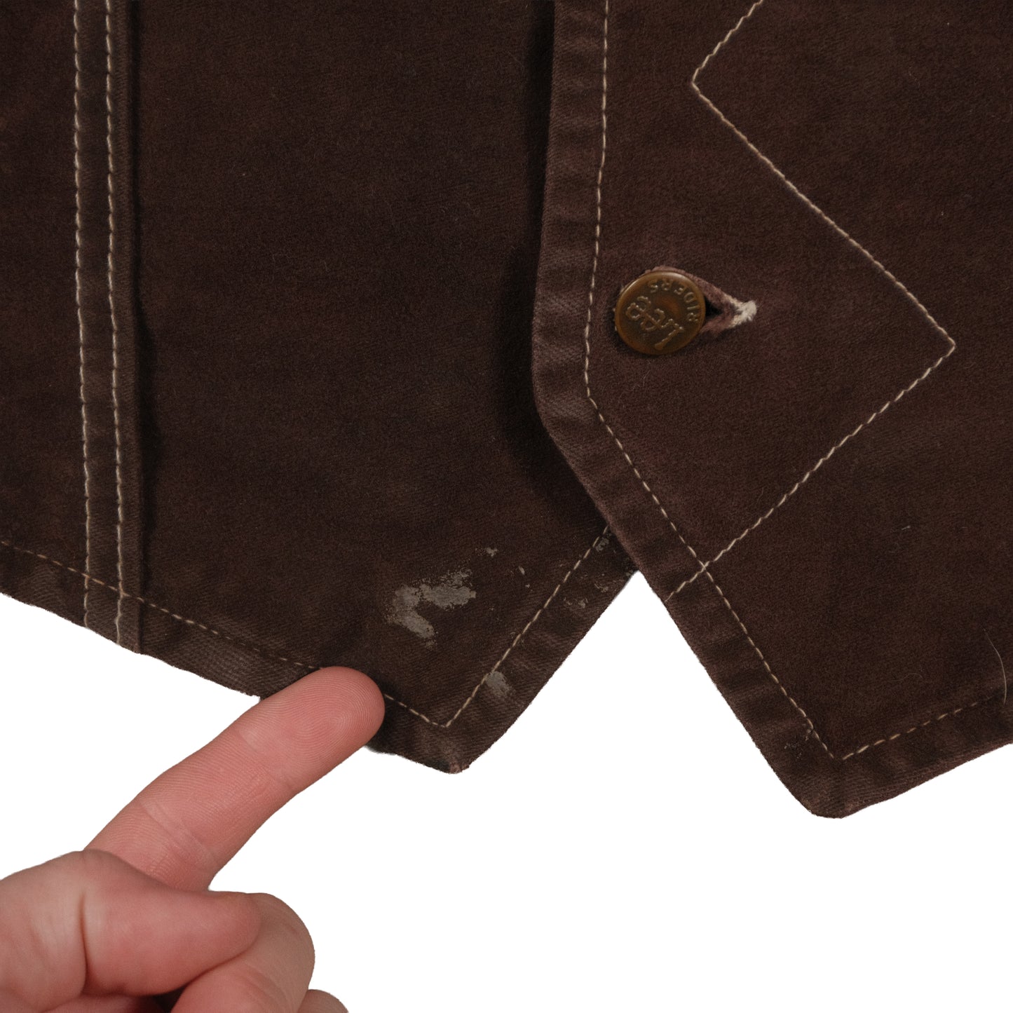 Vintage Lee Rider Sherpa Lined Vest Brown Men’s Large Suede Western Cowboy