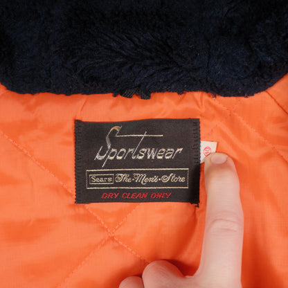 Vintage Sears Outerwear Mid Length Snorkel Parka Navy Blue Men’s Large Jacket