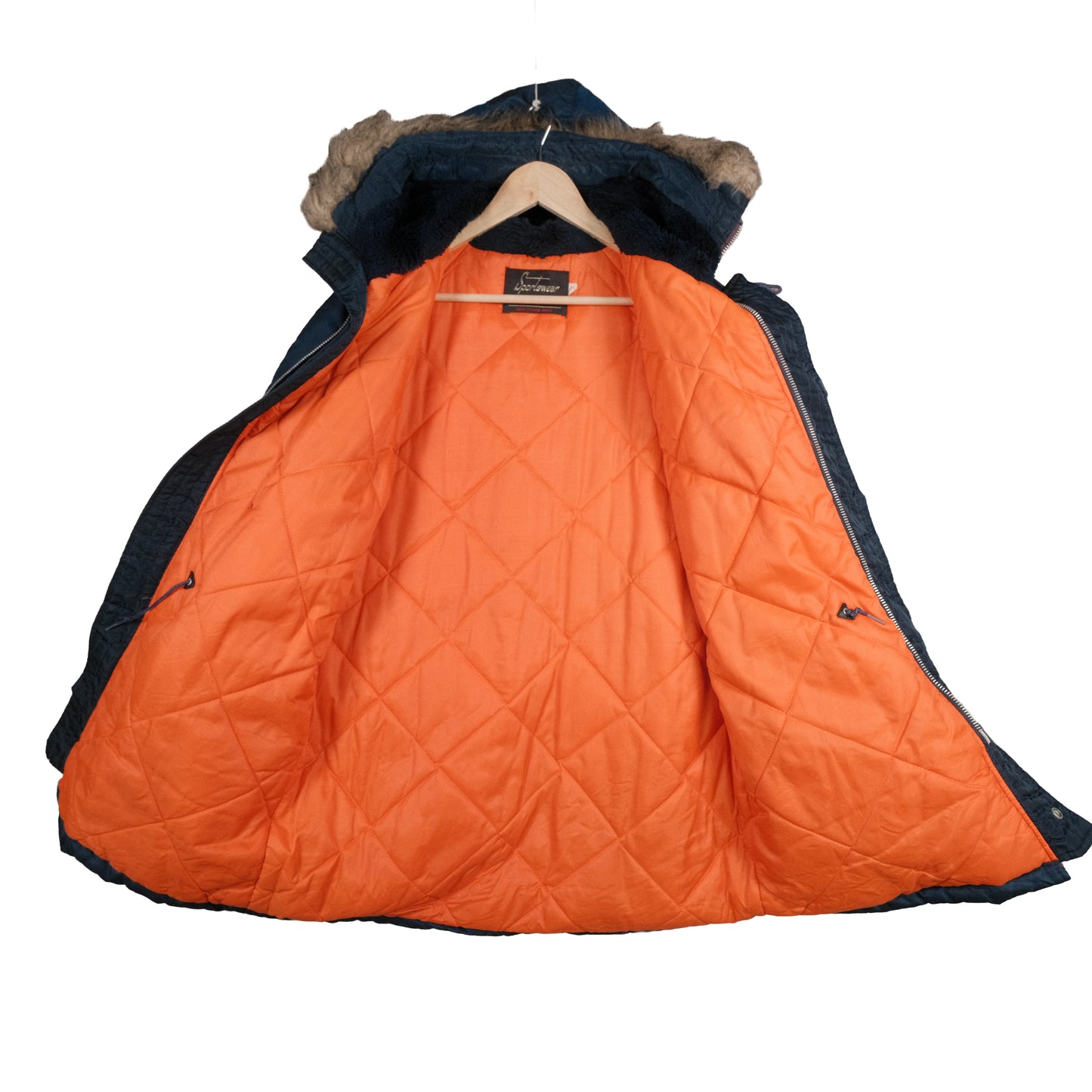 Vintage Sears Outerwear Mid Length Snorkel Parka Navy Blue Men’s Large Jacket