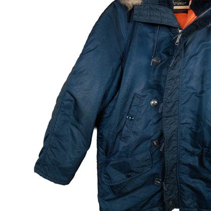 Vintage Sears Outerwear Mid Length Snorkel Parka Navy Blue Men’s Large Jacket