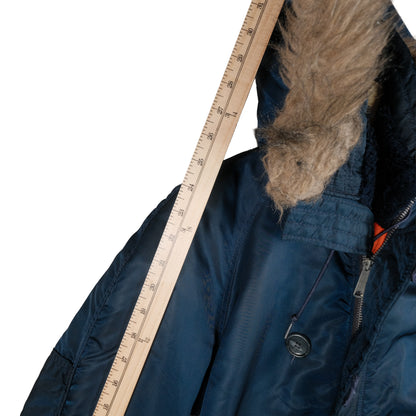 Vintage Sears Outerwear Mid Length Snorkel Parka Navy Blue Men’s Large Jacket