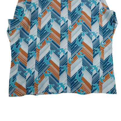 Vintage Landmark 70’s Button Up Long Sleeve Men’s Large Blue Abstract Bird Disco Club