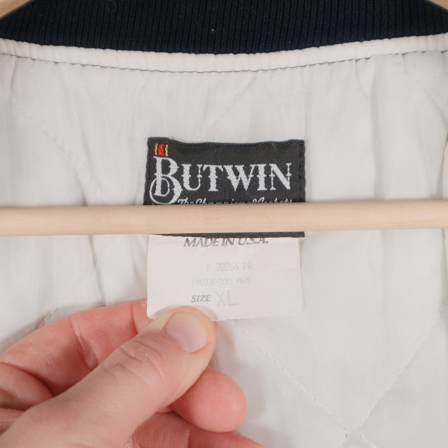 Vintage Butwin Varsity Starte Champion Jacket Fraser Blue Stain Men’s XL USA Made