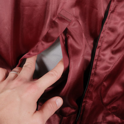 Vintage Pla-Jac By Dunbrooke Satin Jacket Maroon Men’s XL Stable Inn Grand Haven, MI