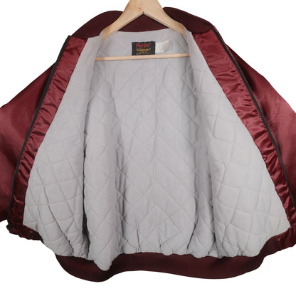 Vintage Pla-Jac By Dunbrooke Satin Jacket Maroon Men’s XL Stable Inn Grand Haven, MI