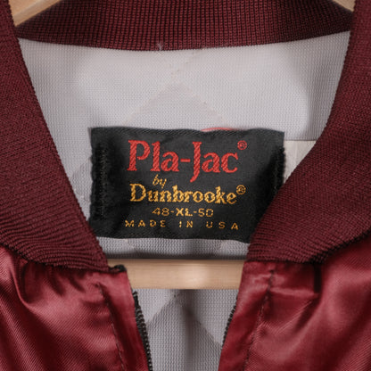 Vintage Pla-Jac By Dunbrooke Satin Jacket Maroon Men’s XL Stable Inn Grand Haven, MI