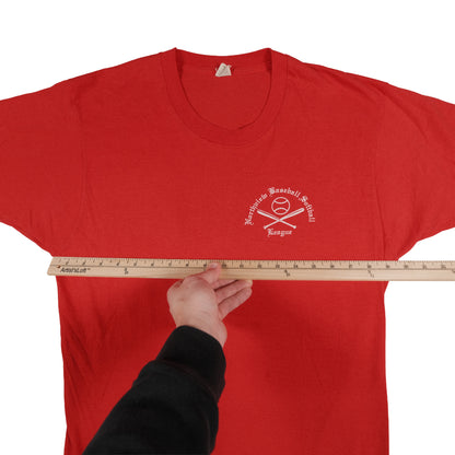 Vintage Screen Stars Adult Small Northview, MI Softball League Red T-Shirt Single Stitch