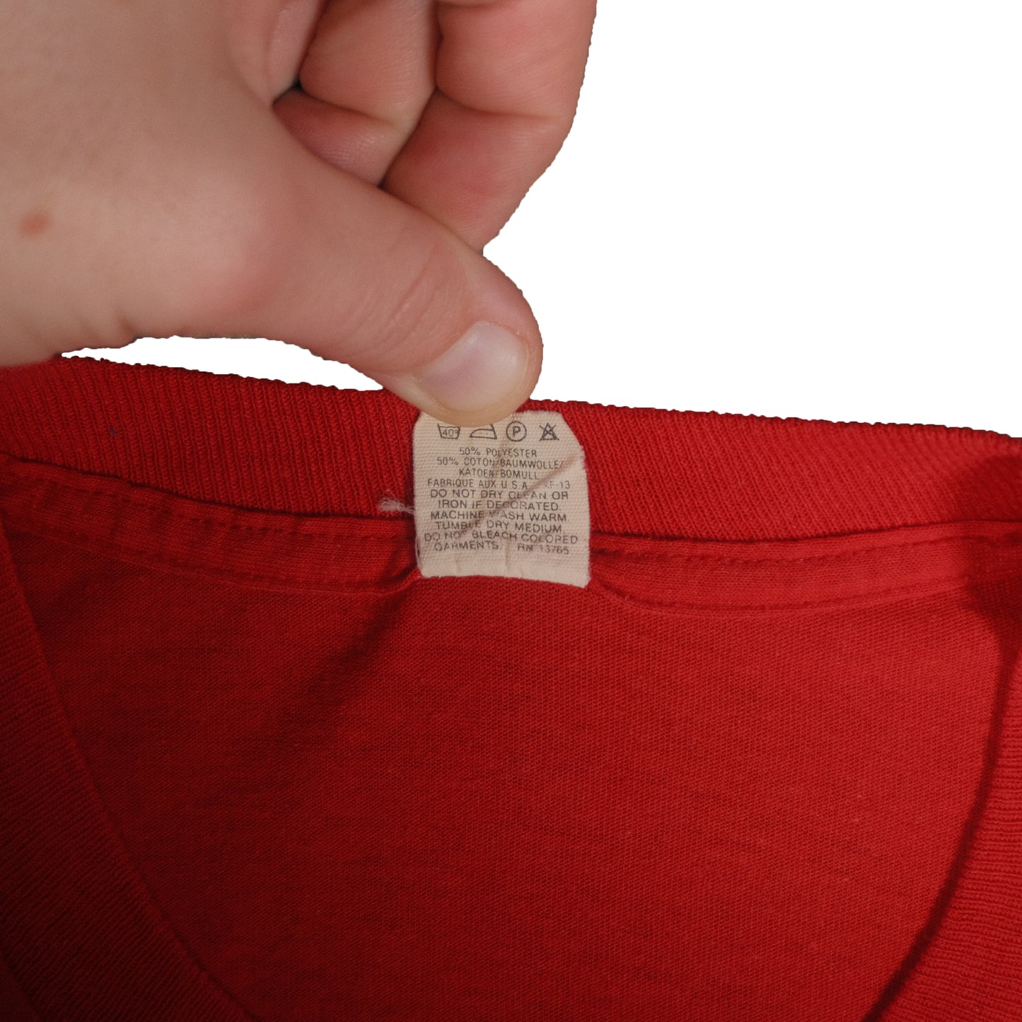 Vintage Screen Stars Adult Small Northview, MI Softball League Red T-Shirt Single Stitch