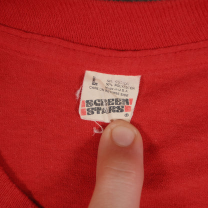 Vintage Screen Stars Adult Small Northview, MI Softball League Red T-Shirt Single Stitch